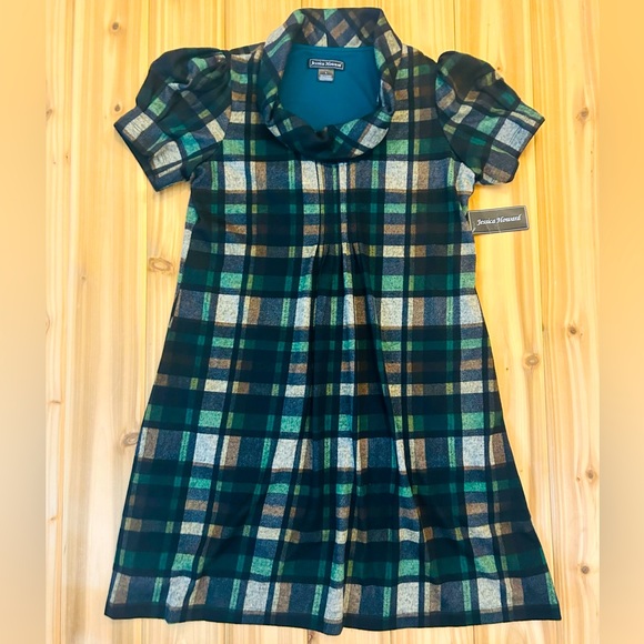 NWT Jessica Howard Flannel Cowl Neck Dress Plaid size Large - Picture 8 of 16